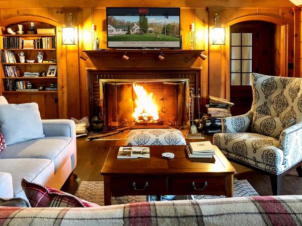 Gathering Room with Fireplace